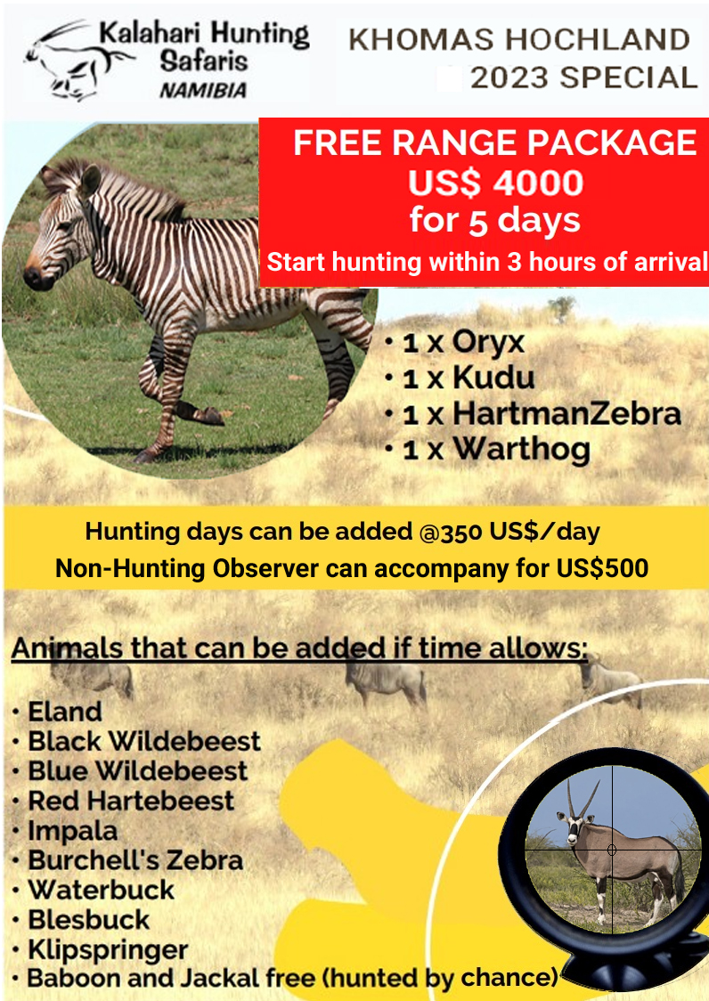Specials - Kalahari Hunting Safaris